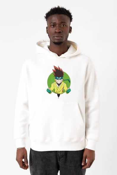Beyblade Arman Kusaba Beyaz Erkek 3ip Kapşonlu Sweatshirt ürün görseli 1