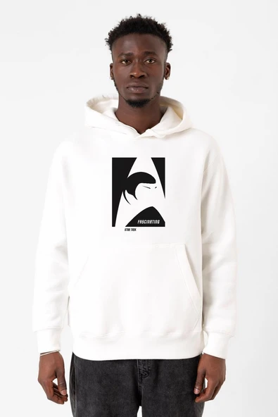 Star Trek Spock Fascinating Beyaz Erkek 3ip Kapşonlu Sweatshirt ürün görseli 1