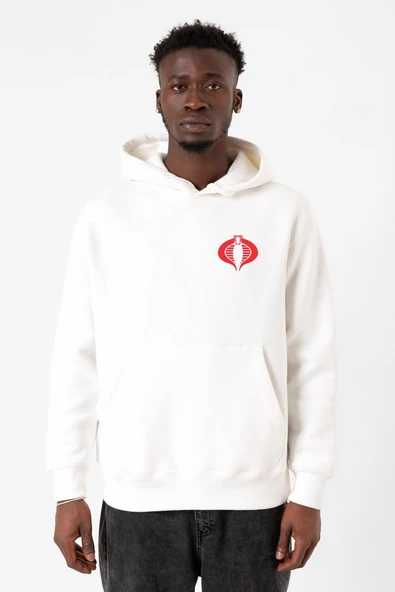 Cobra Kai Logo Beyaz Erkek 3ip Kapşonlu Sweatshirt ürün görseli 1