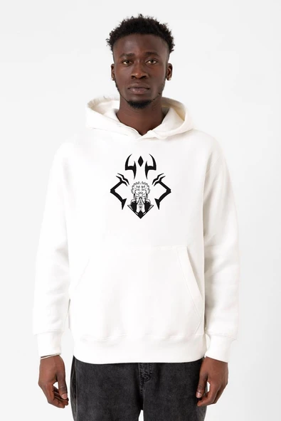 Jujutsu Kaisen Anime Sukuna Ryomen Unleash Beyaz Erkek 3ip Kapşonlu Sweatshirt ürün görseli 1