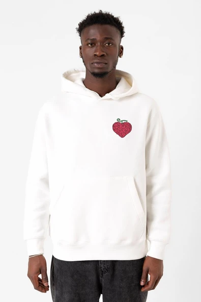 One Piece Anime Ope Ope Devil Fruit Beyaz Erkek 3ip Kapşonlu Sweatshirt ürün görseli 1