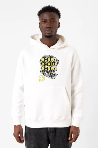 Sherlock Bored Beyaz Erkek 3ip Kapşonlu Sweatshirt ürün görseli 1