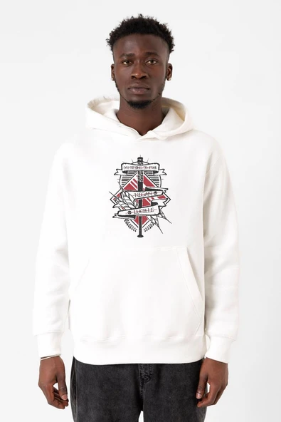 The Walking Dead Negan & Lucille Beyaz Erkek 3ip Kapşonlu Sweatshirt ürün görseli 1
