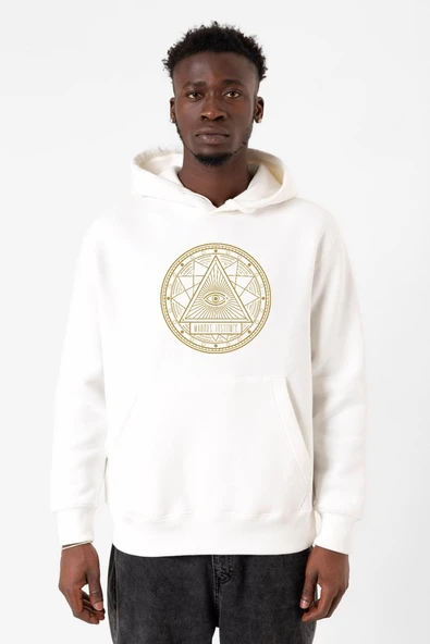 3 Body Problem Magnus Institute Beyaz Erkek 3ip Kapşonlu Sweatshirt ürün görseli 1