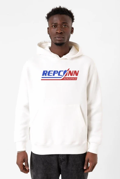 Fallout Repconn Aerospace Beyaz Erkek 3ip Kapşonlu Sweatshirt ürün görseli 1