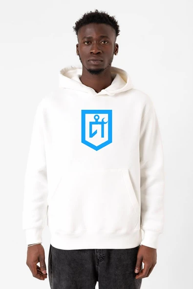 Idil Ural Tamga Beyaz Erkek 3ip Kapşonlu Sweatshirt ürün görseli 1