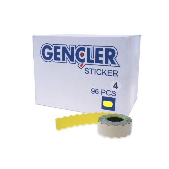 FDM Gençler Sarı Meto Etiketi 4 No (96 Rulo) (1 Rulo 1000 Adet) R1 ürün görseli 1