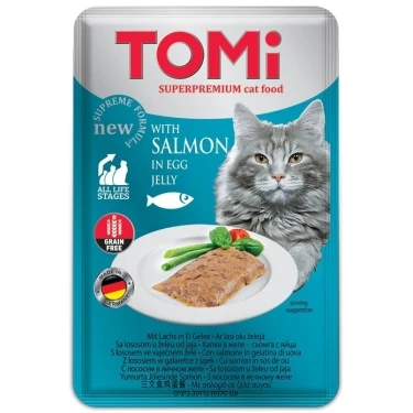 Tomi Kedi Somon Ve Yumurta Tahılsız Pouch Mama 100gr (pate) ürün görseli 1