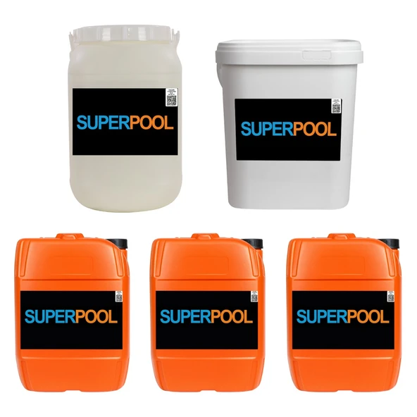 Superpool 5'li Havuz Bakım Kimyasal Seti 90'lık 25 Kg ürün görseli 1