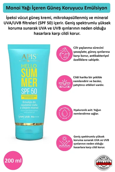Güneş Kremi - 50 SPF - Monoi Yağlı - 200ml ürün görseli 1