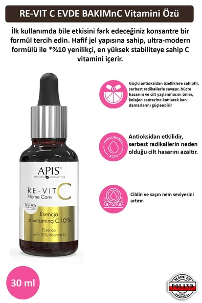 RE-VIT C EVDE BAKIM C Vitamini Özü YENİ FORMÜL - 30 ml ürün görseli 1