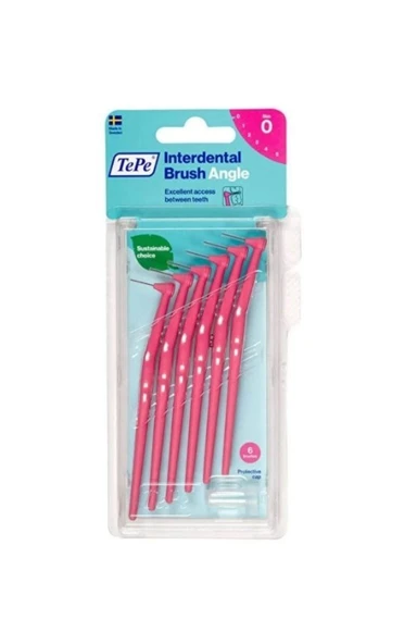 Tepe Angle Pembe 0.4 mm 6'lı Arayüz Fırçası ürün görseli 1