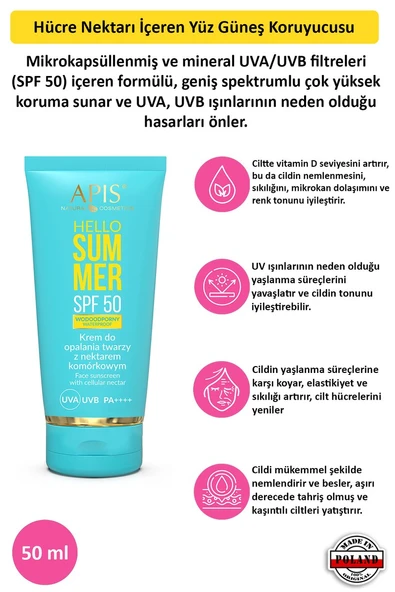 Hücre Nektarı - Yüz Güneş Kremi SPF 50 - 50ml ürün görseli 1