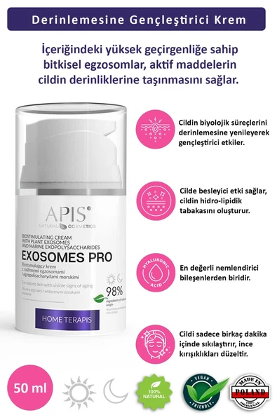 Yaşlanma Karşıtı Ev Terapist Bitkisel Egzosom İçeren Krem 50ml ürün görseli 1
