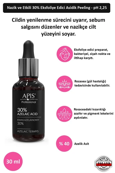 %30 Azelaik Asit Yatıştırıcı Ve Leke Karşıtı Serum - 30ml ürün görseli 1