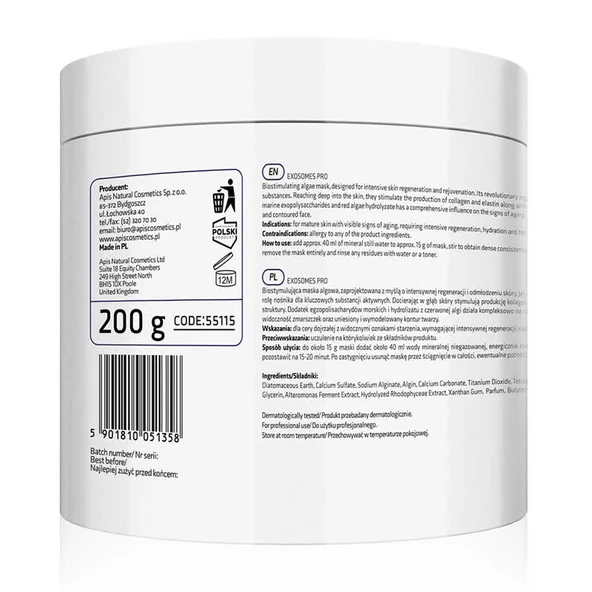 Yaşlanma Karşıtı EXOSOMES PRO Bitkisel Alg Maskesi 200g - Resim 3
