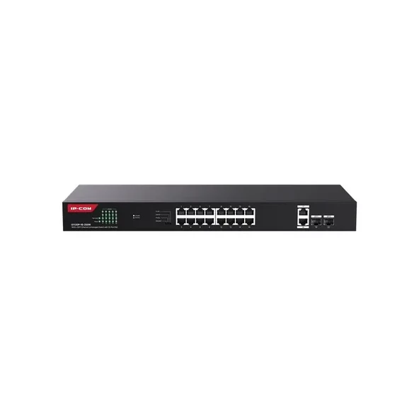 IP-COM G1120P-16-250W 16 PORT POE 10/100/1000 2 X SFP 250W YONETILEMEZ RACK MOUNT SWITCH ürün görseli 1