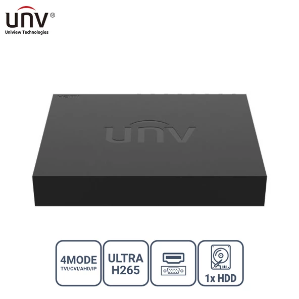 UNIVIEW  XVR301-16F 16 KANAL 1x HDD H65+ HIBRIT DVR KAYIT CIHAZI ürün görseli 1