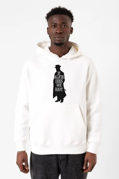 Peaky Blinders Alfie Dies Halloween Beyaz Erkek 3ip Kapşonlu Sweatshirt ürün görseli 1