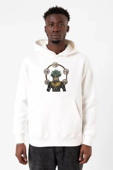 Demon Slayer Anime Hantengu Clone Beyaz Erkek 3ip Kapşonlu Sweatshirt ürün görseli 1