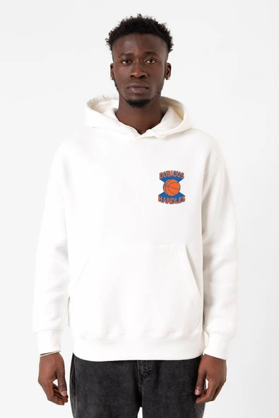 Dubious Handles Logo Beyaz Erkek 3ip Kapşonlu Sweatshirt ürün görseli 1