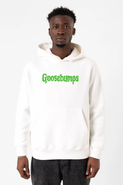Goosebumps Lettern Beyaz Erkek 3ip Kapşonlu Sweatshirt ürün görseli 1