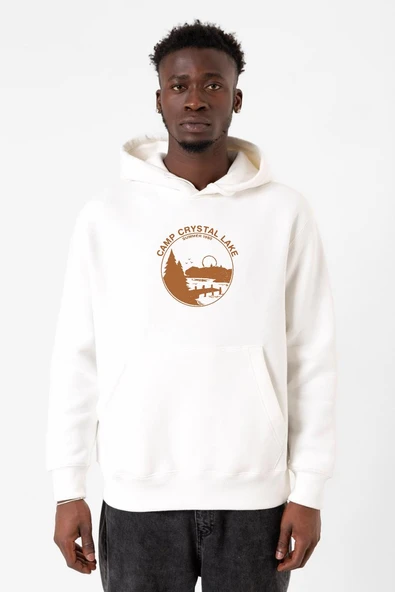 Friday The 13th Camp Crystal Lake Beyaz Erkek 3ip Kapşonlu Sweatshirt ürün görseli 1