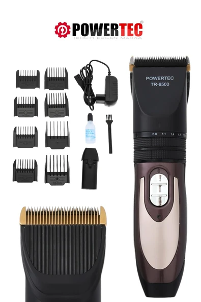 Powertec TR-6500 Saç Sakal Tıraş Makinesi Yedek Bataryalı Şarjlı ürün görseli 1