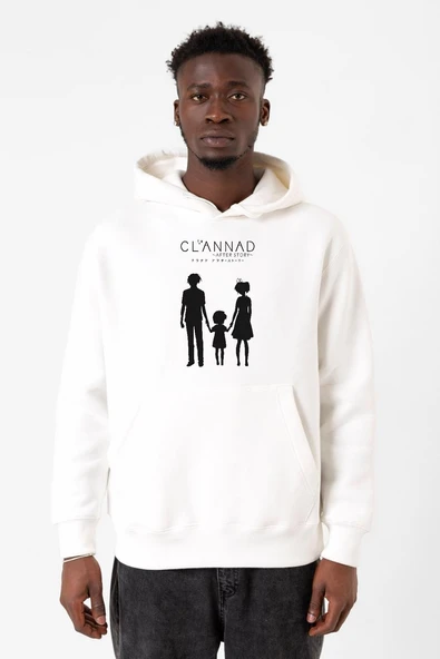 Clannad Anime After Story Beyaz Erkek 3ip Kapşonlu Sweatshirt ürün görseli 1