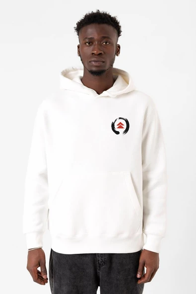 Ghost Of Tsushima Logo Beyaz Erkek 3ip Kapşonlu Sweatshirt ürün görseli 1
