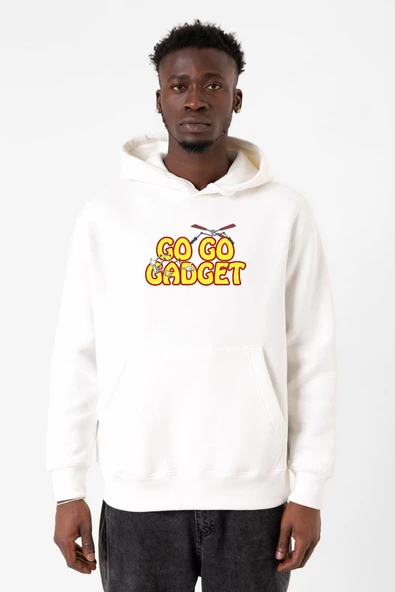 Inspector Gadget Go Go Gadget Beyaz Erkek 3ip Kapşonlu Sweatshirt ürün görseli 1