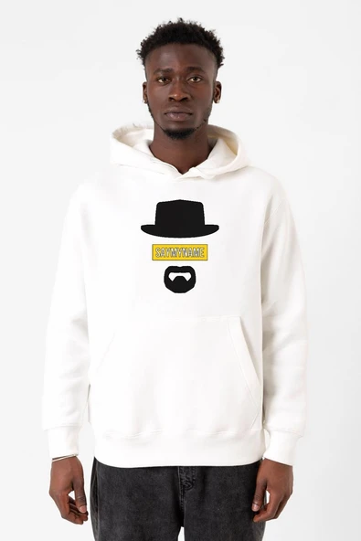 Breaking Bad Yellow Say My Name Head Beyaz Erkek 3ip Kapşonlu Sweatshirt ürün görseli 1