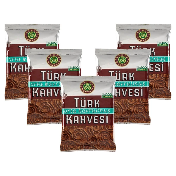 Kahve Dünyası Orta Kavrulmuş Türk Kahvesi 100 gr - 5 li ürün görseli 1