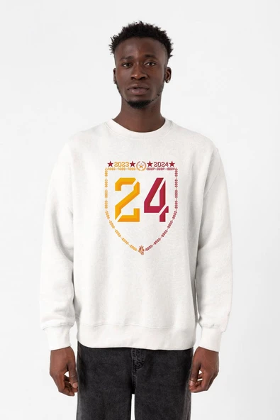 24 Şampiyonluk Beyaz Erkek 2ip Sweatshirt ürün görseli 1