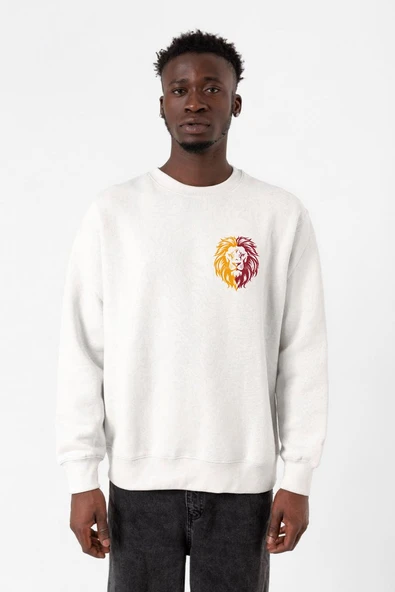 Sarı Kırmızı Leon Beyaz Erkek 2ip Sweatshirt ürün görseli 1