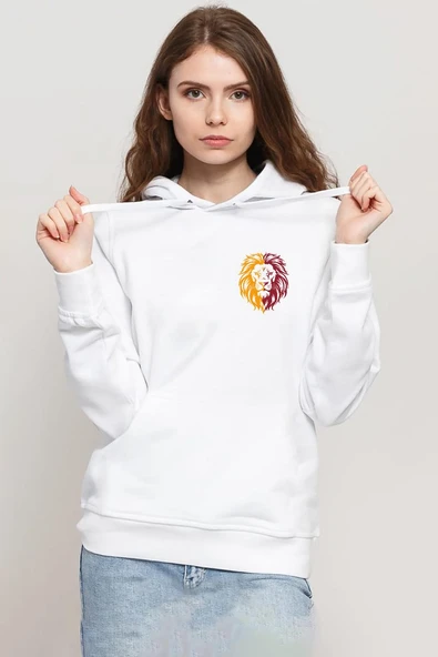 Sarı Kırmızı Leon Beyaz Kadın 3ip Kapşonlu Sweatshirt ürün görseli 1