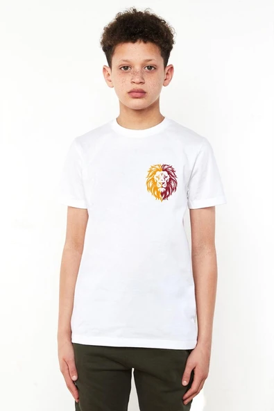 Sarı Kırmızı Leon Beyaz Çocuk Bisikletyaka Tshirt ürün görseli 1