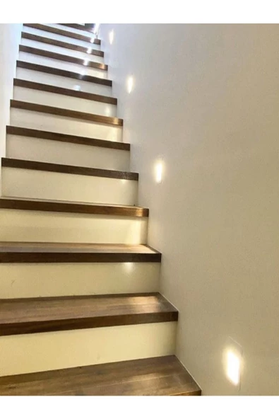 Akviva Kare Sensörsüz 3 Watt Beyaz Işık Krom Kasa Merdiven, Basamak, Hol Armatürü ürün görseli 1