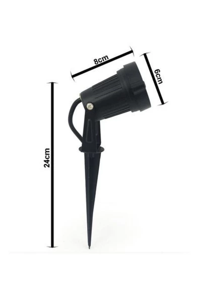 fullreyon Elektrikle Çalışır, 5 Watt Günışığı Kazıklı Bahçe Armatürü, Çim, Çiçek, Ağaç Aydınlatma Led Armatür ürün görseli 1