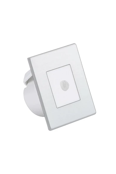 DOGOWOODS Kasa Kare Sensörlü 3 Watt Beyaz Işık Led Armatür, Merdiven, Basamak, Hol Armatürü ürün görseli 1