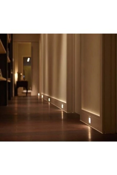 sekizgen led Hareket Sensörlü Kare 3 Watt Merdiven Armatürü Matkrom Kasa Günışığı ürün görseli 1