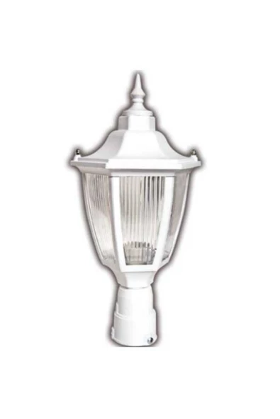 fullreyon Altıgen Yuvarlak Direk Üstü Bahçe Armatürü - Lambası (4-6 CM ÇAPINDA YUVARLAK BORULAR İÇİN UYGUN.) ürün görseli 1