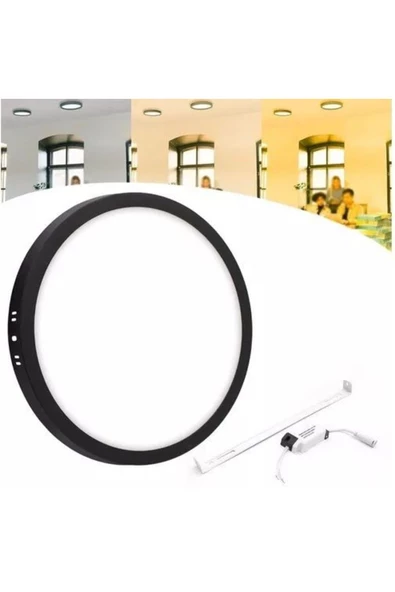 fullreyon 18 Watt YUVARLAK Metal Kasa 6500 Kelvin Ultra Kaliteli Sıva Üstü Led Tavan Armatürü, Sıva Üstü Panel ürün görseli 1