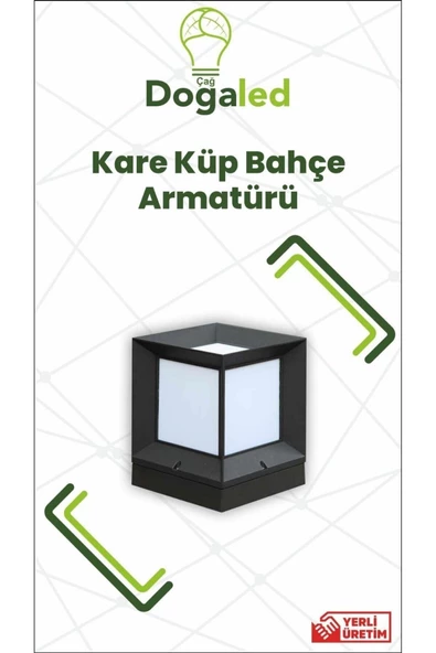 DOĞALED Full Reyon Kare Küp Bahçe Armatür ürün görseli 1