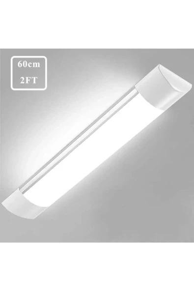 fullreyon 60 Cm, Ultra Kaliteli, Yüksek Beyaz Işık 18 Watt Led Bant Armatür İşletme Ev, Ofis, Fabrika Armatürü ürün görseli 1