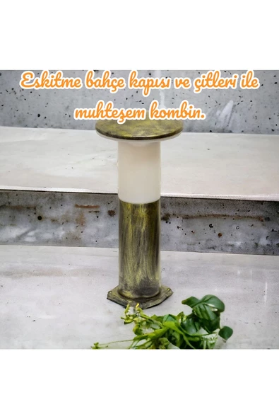 fullreyon Antik Eskitme, 41 Cm Mantar Aplik, E27 Duylu Bahçe, Duvar, Çim, Yürüyüş Yolu, Teras, Kamelya Armatür ürün görseli 1