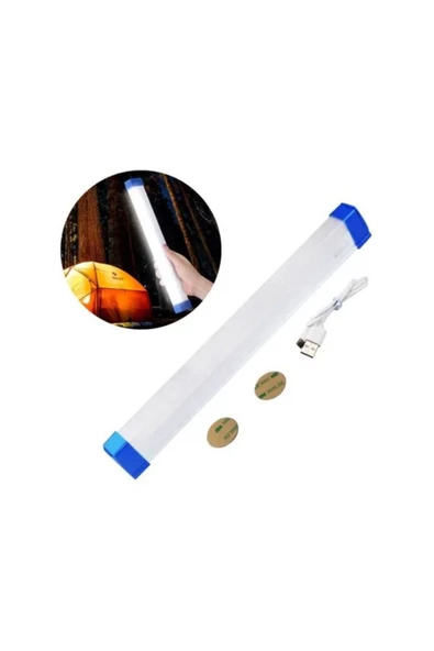 fullreyon Şarzlı, 32 CM,  20 Watt, Acil Yardım Modlu, Dimli, Tekne, Çadır, Tezgah Altı Armatür, USB Şarzlı ürün görseli 1