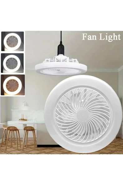 fullreyon 3 Işık Modlu,  Dinlenebilir, 3 Fan Hızlı, Kumandalı, Pervaneli, 42 Watt Çok Kaliteli LED Fan Ampul, ürün görseli 1