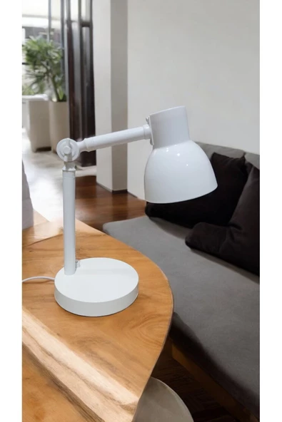 fullreyon Beyaz Renk, Elektrikle Çalışır, Modern, Masa, Çalışma, Okuma Lambası, Öğrenci Lambası, Gece Lambası ürün görseli 1