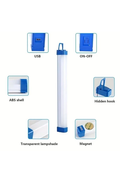 fullreyon Şarzlı, 52 CM,  20 Watt, Acil Yardım Modlu, Dimli, Tekne, Çadır, Tezgah Altı, Dolap İçi Armatür ürün görseli 1